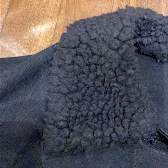 JOE FRESH Black jean jacket with faux  fur collar NWOT - Picture 5 of 11